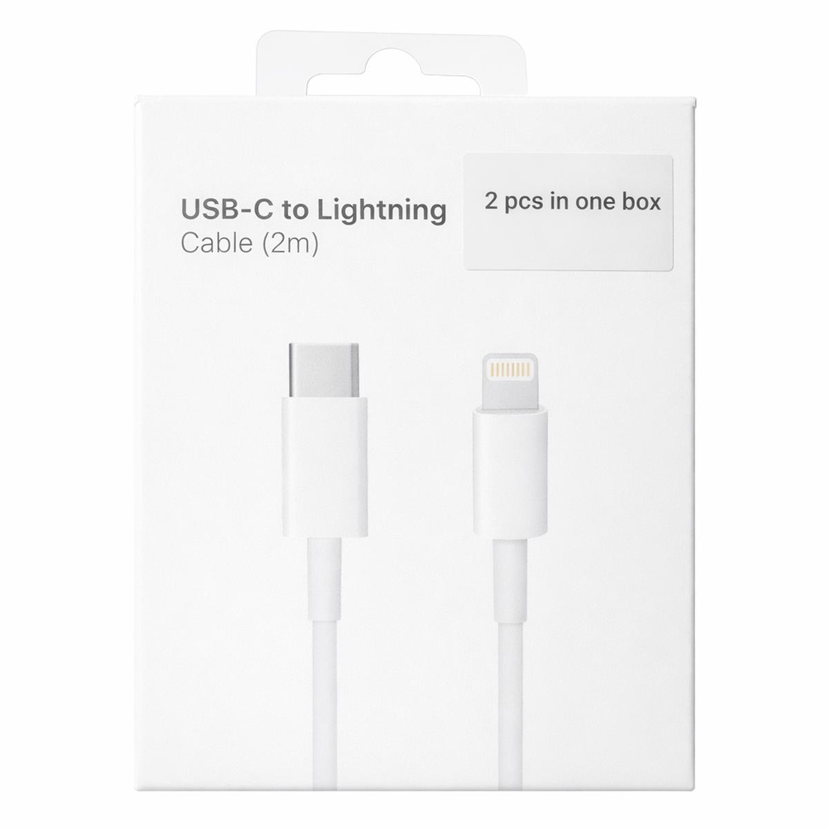 2M Apple Compatible C to Lightning Cable 2Pcs