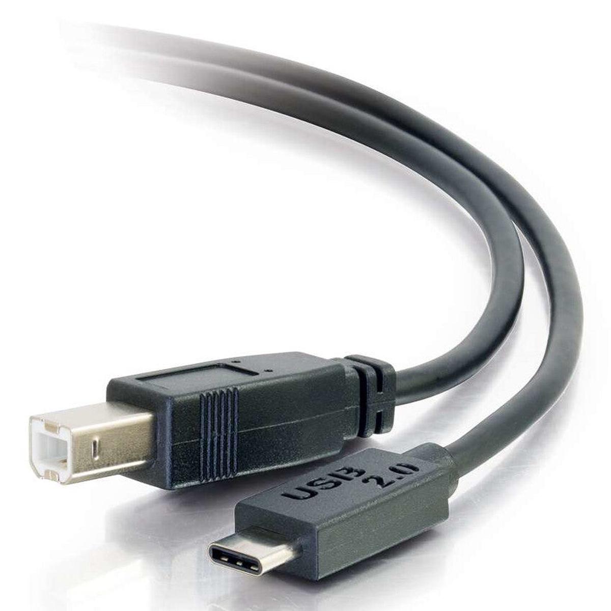 C2G 6ft, USB 2.0 Type C, USB B USB cable 1.83 m USB C Black