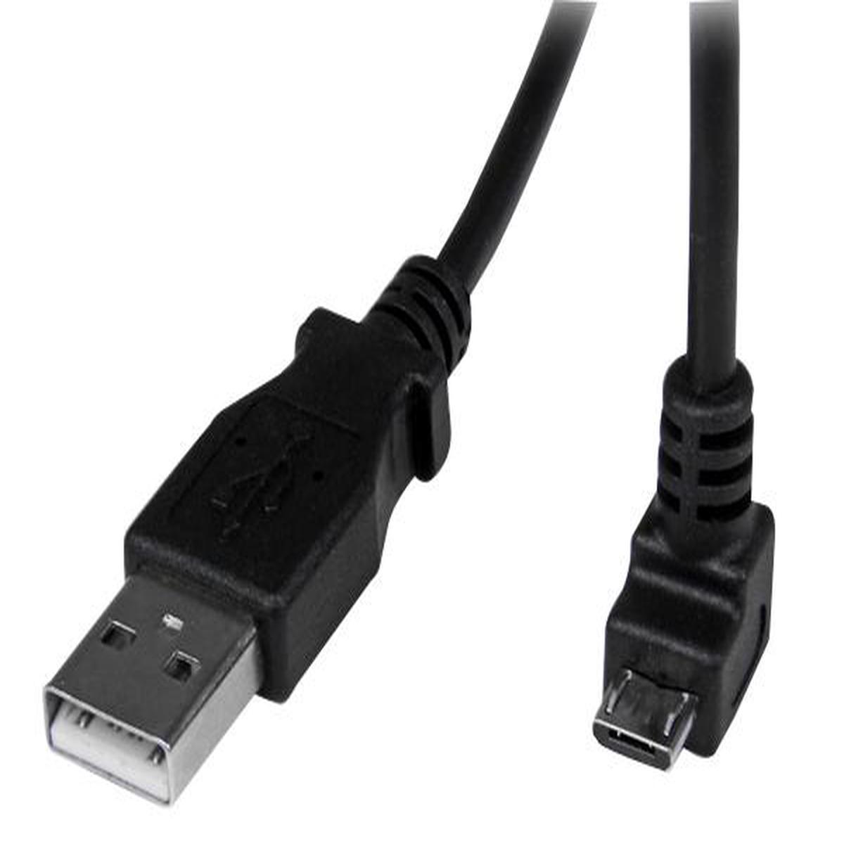 USBAUB2MD Lead, USB A-Down Angle Micro B, 2m Black STARTECH