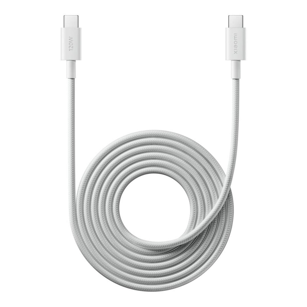 Xiaomi 2m USB4 6A USB-C To USB-C Braided Charging Cable White BHR087AGL