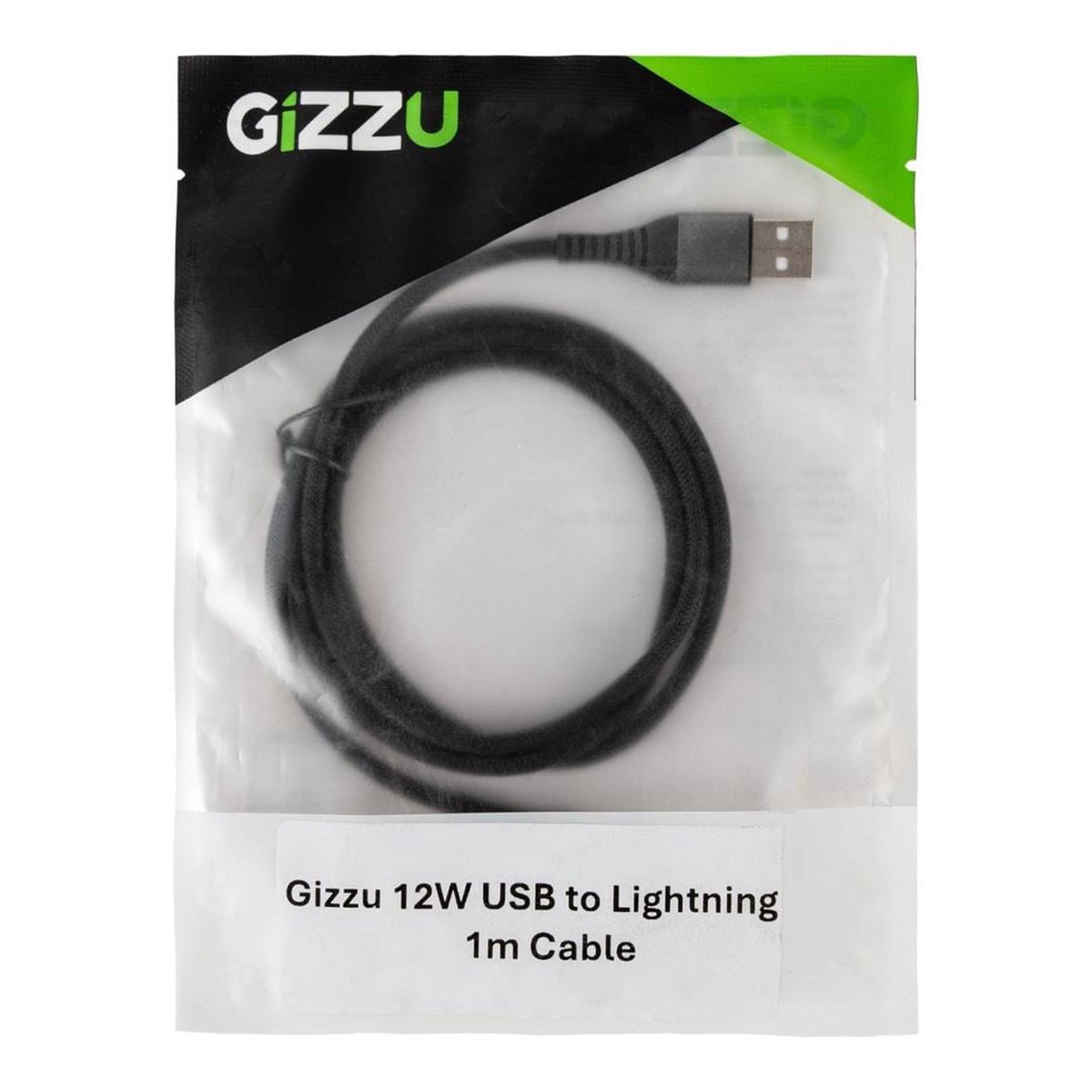 Gizzu 1m 12W USB to Lightning Cable GCPU2L012-01