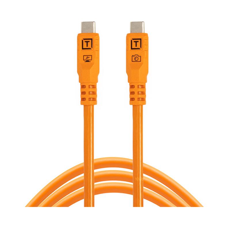 Tether Tools TetherPro Optima 10G USB-C Cable, 6' (1.8m) - High-Visibility Orange