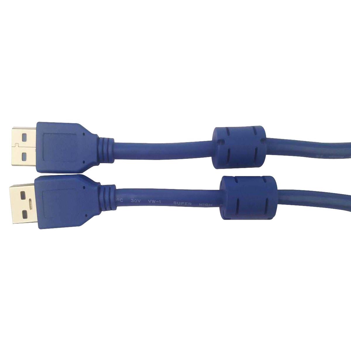 MC002479 USB Cable, 3.0, A-A Plug, 5m, Blu multicomp