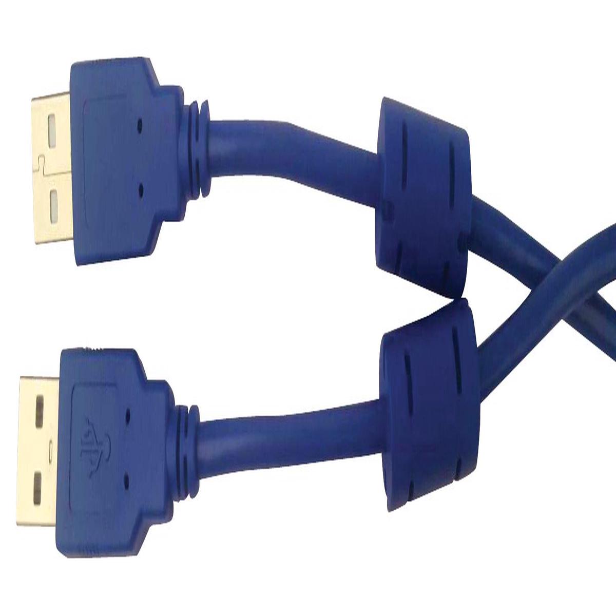 MC002462 USB Cable, 2.0, A-A Plug, 2m, Blu multicomp