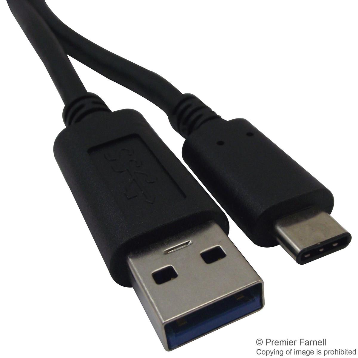 MC000992 USB Cable, 3.1 Type A-Type C Plug, 1m multicomp Pro