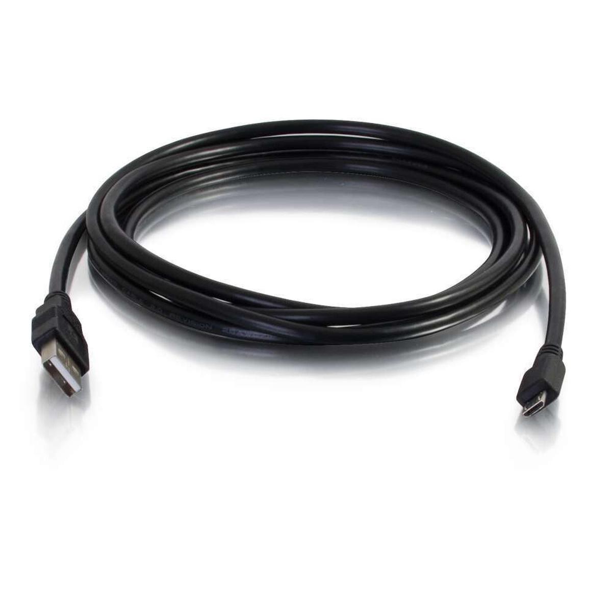 C2G USB A/micro B, 0.3m USB cable USB 2.0 Micro-USB B Black