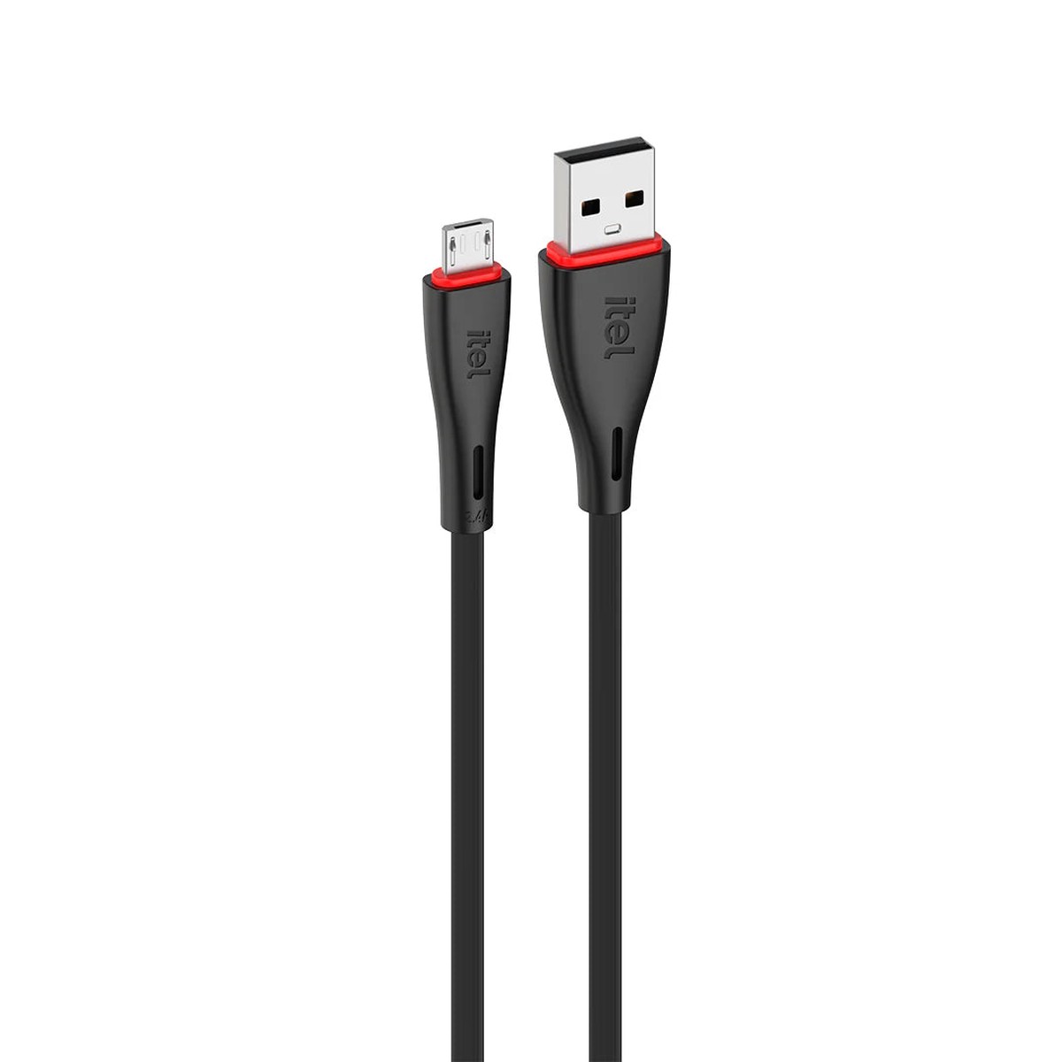 itel M24 Pulse II 2.4A Micro USB Cable Black
