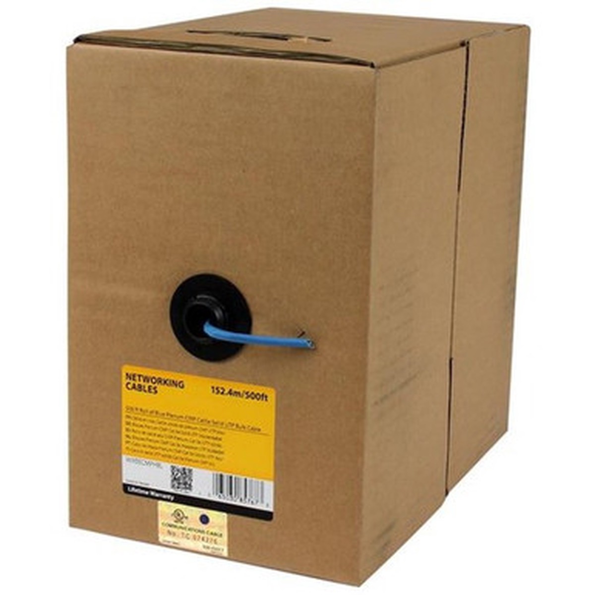 Startech 500 ft Roll of Blue Plenum CMP Cat5e Solid UTP Bulk Cable - WIR5ECMPHBL