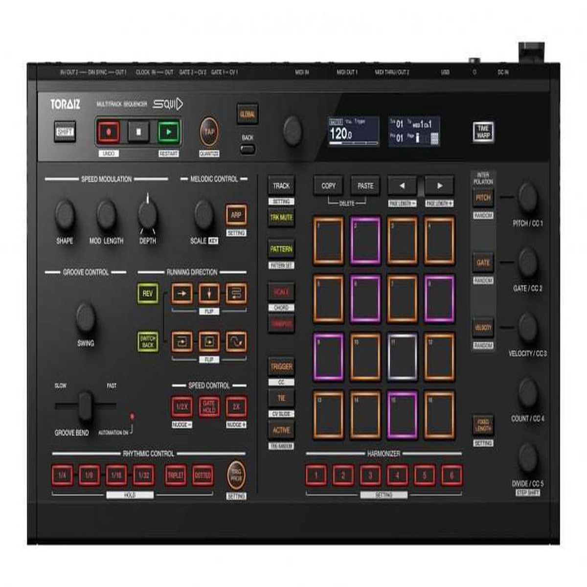 Toraiz Squid Multitrack MIDI 038 CVGate Sequencer