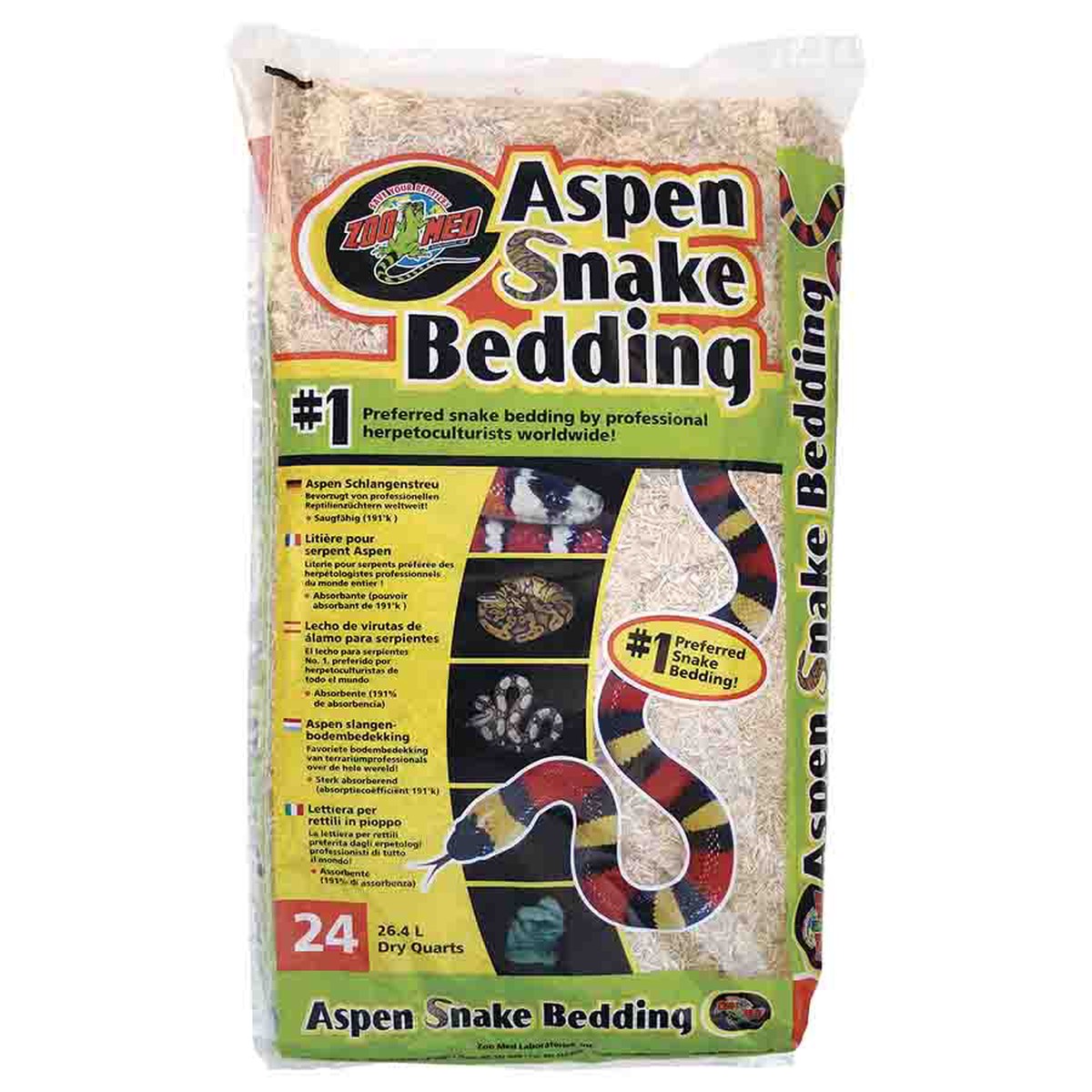 Zoo Med Aspen Snake Bedding 24 Quart 26.4ltr**
