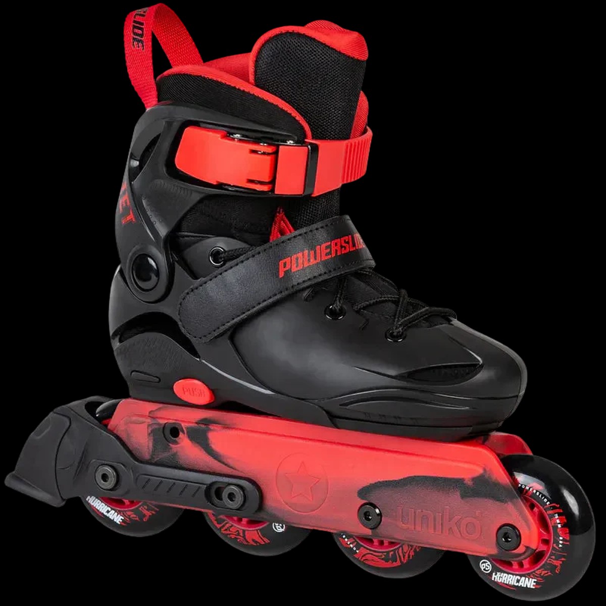 Youth Jet Black Adj. Inline Skates