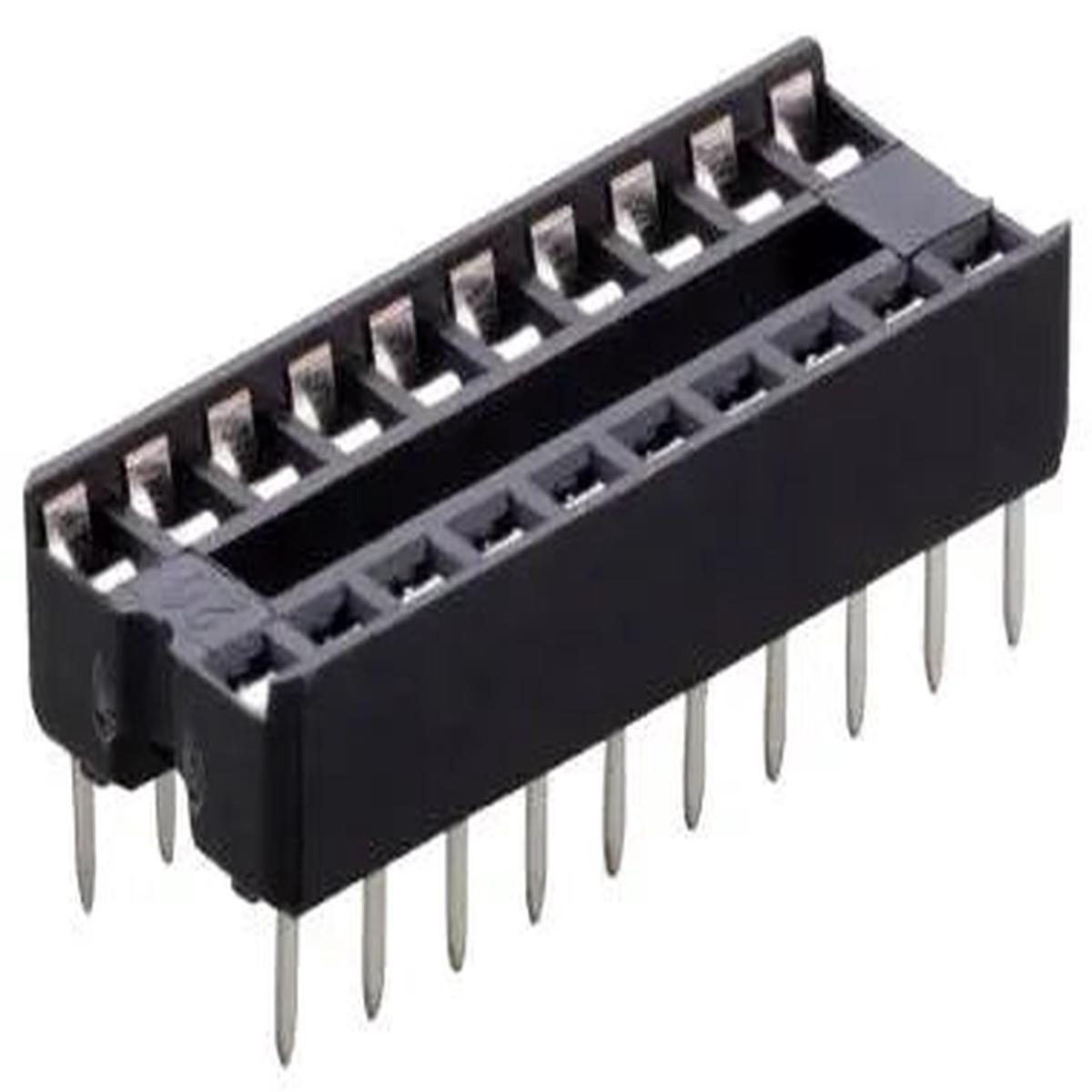 20-Pin DIP IC Socket Stamped 0.3" Low Profile