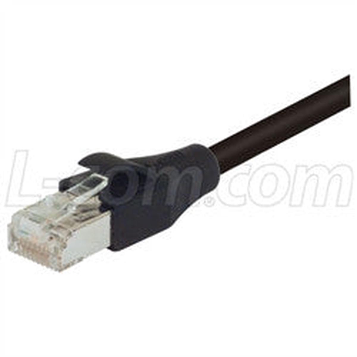 Shielded Cat 5E EIA568 Patch Cable, RJ45 / RJ45, Black 20.0 ft