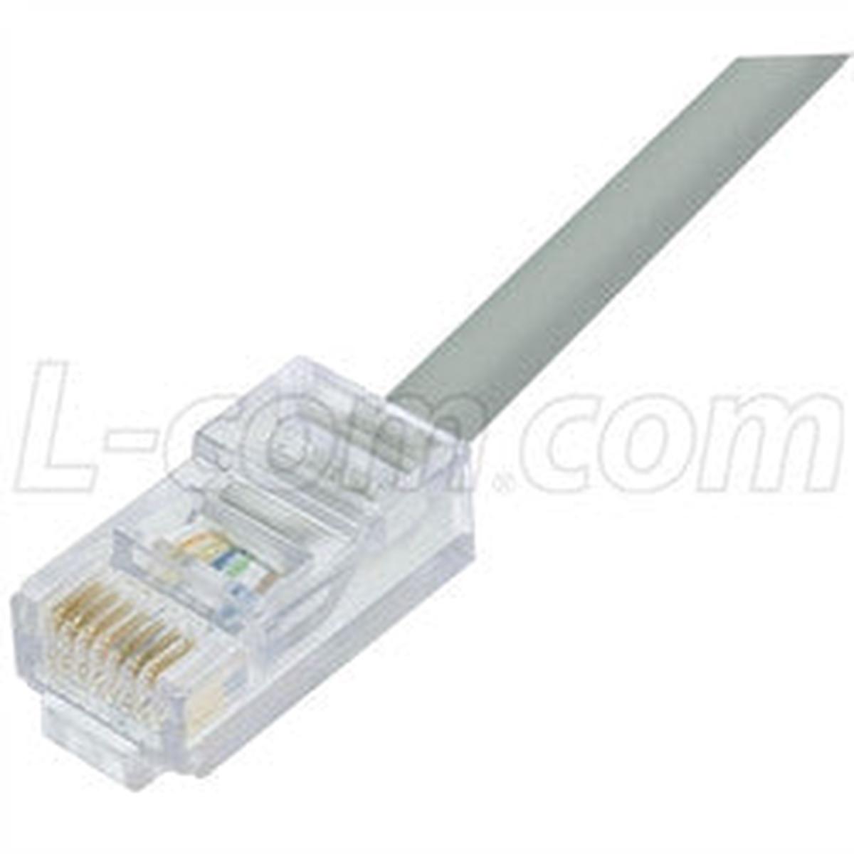 Cat. 5E EIA568 Patch Cable, RJ45 / RJ45, Gray 5.0 ft