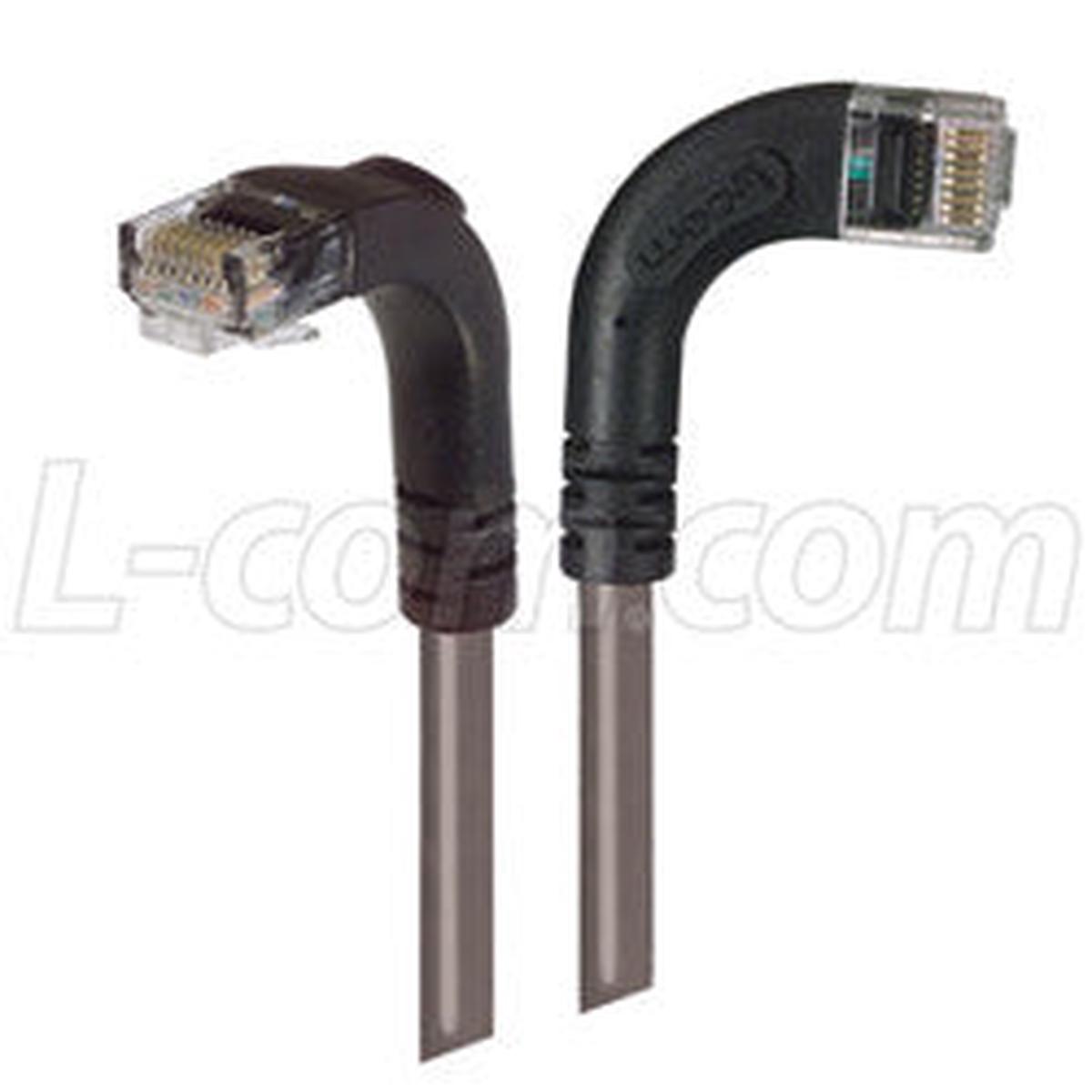 Cat 6 LSZH Right Angle Patch Cable, Right Angle Right/Right Angle Down, Gray, 5.0 ft