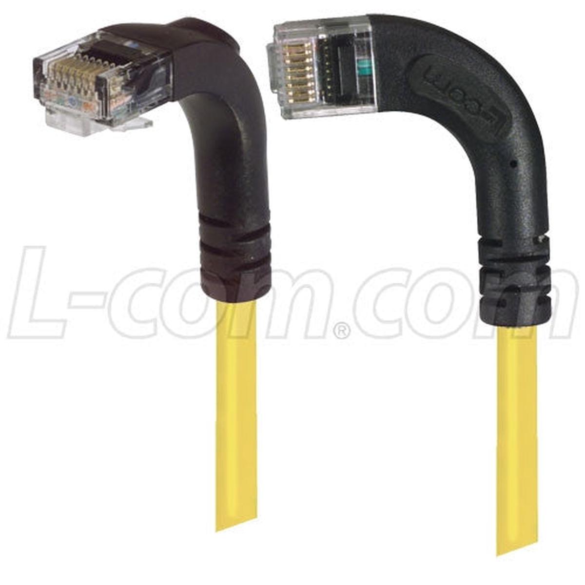 Patch Cable Cat6 PVC UTP Left-Down Yellow 1 Foot