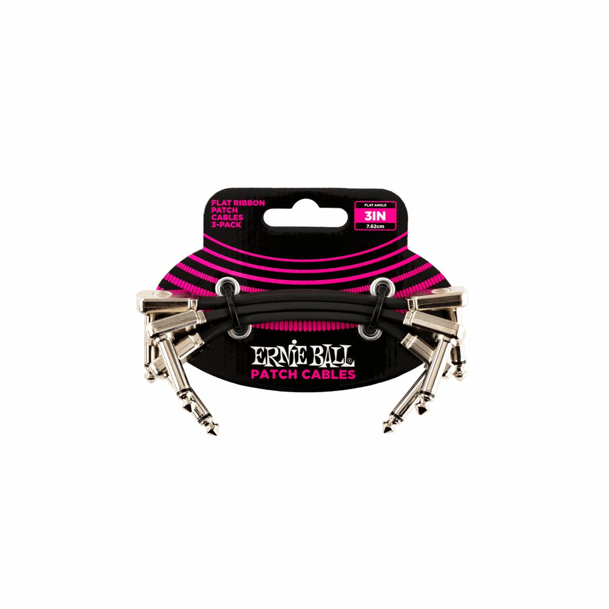 Ernie Ball Patch Cable 3in Flat Ribbon