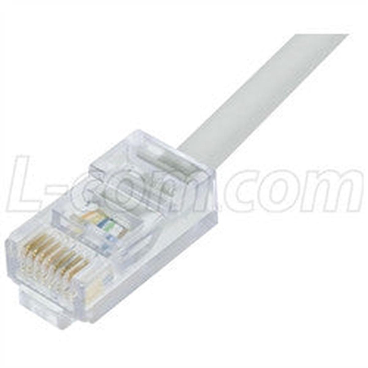 Cat 6 Plenum Patch Cable, RJ45 / RJ45, White, 2.0 ft
