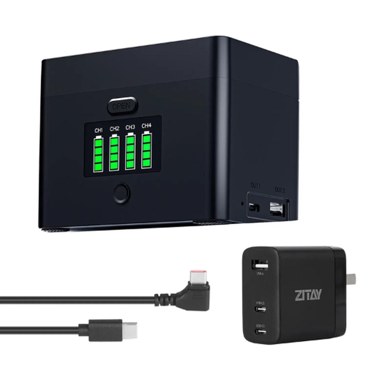 ZITAY LP-E6 / NP-FZ100 4-Channel Fast Charging Box