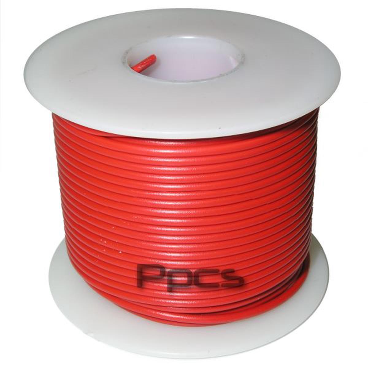 22AWG Stranded Hook Up Wire UL Approved - Red
