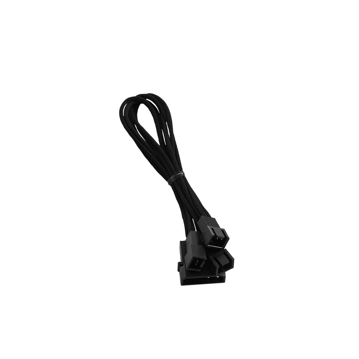 CableMod ModFlex Molex to 3 Fan Adapter 12V 60cm/20cm - Black