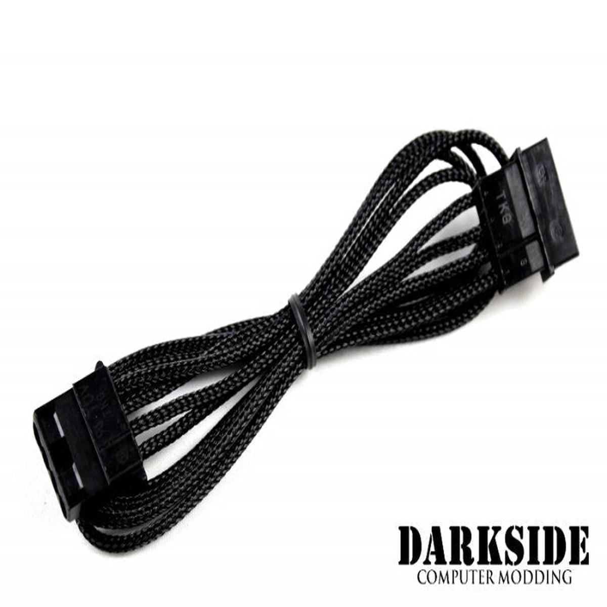 DarkSide 4-pin MOLEX HSL Extension Single Braid Cable (40cm) - Jet Black