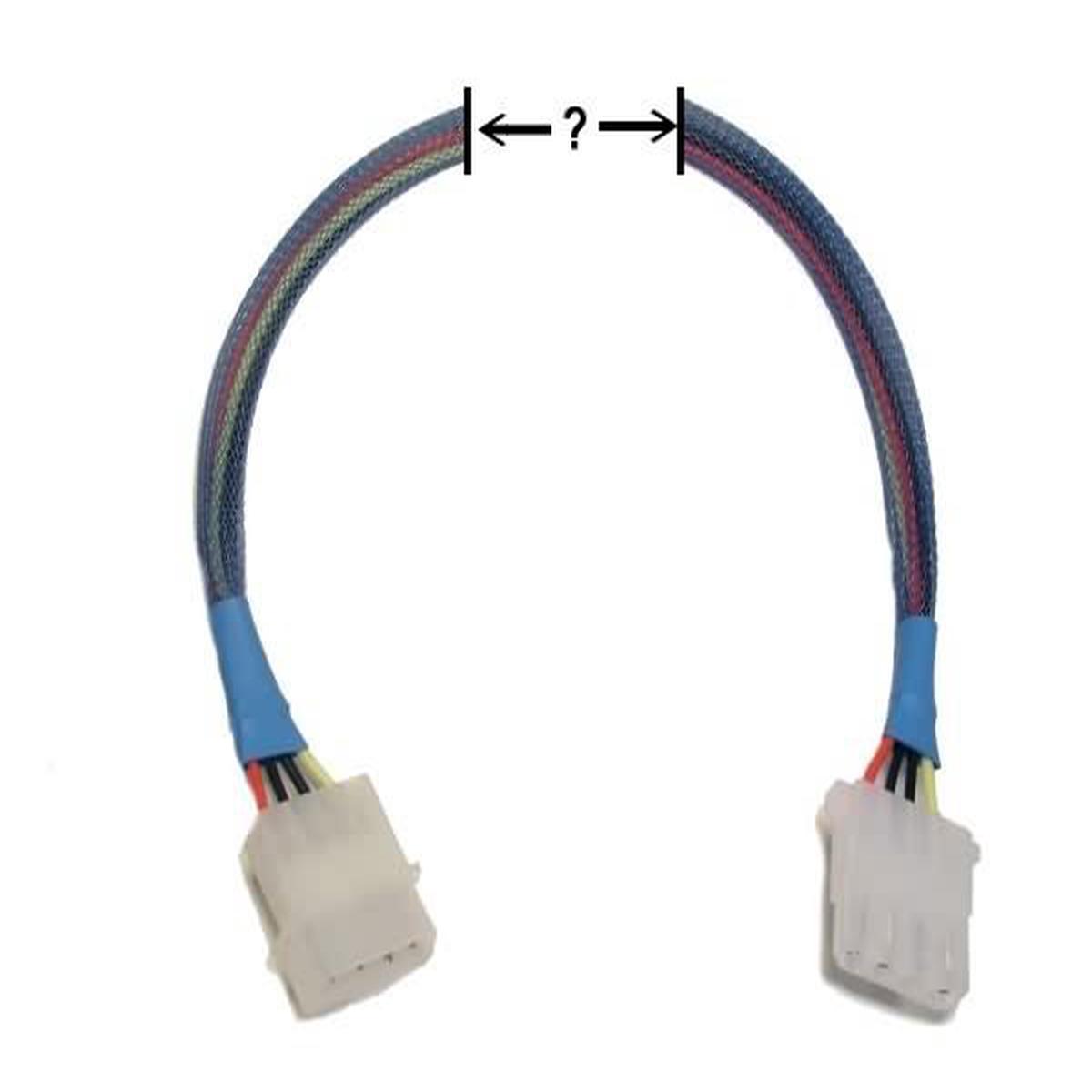 Molex Extension Cable Custom Length Sleeved