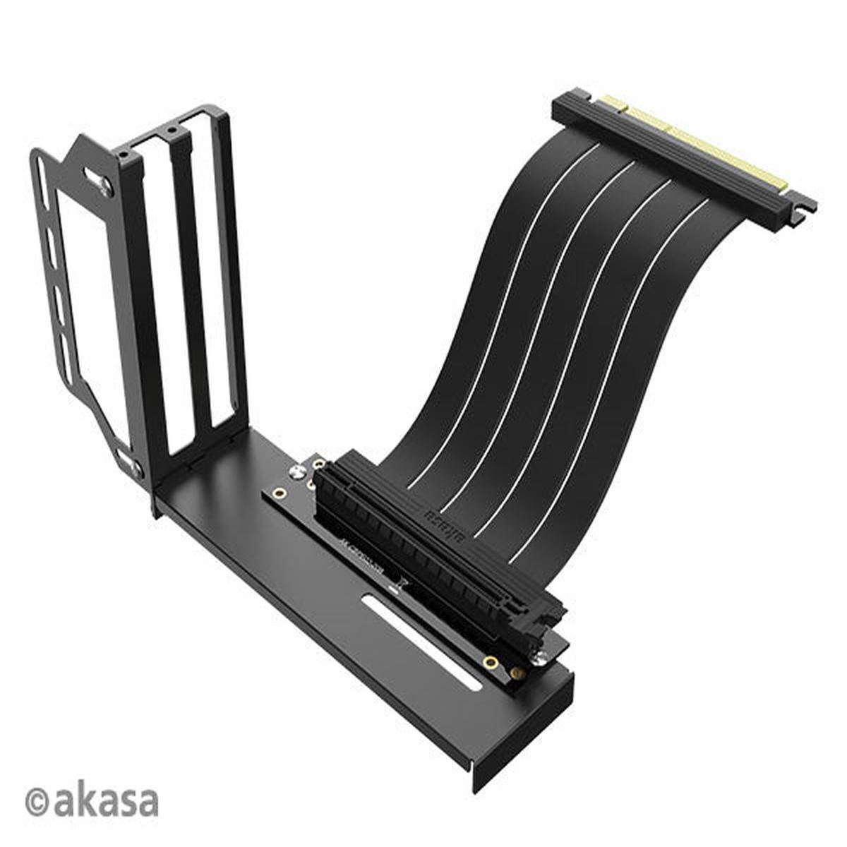 Akasa Riser Black Pro, Vertical GPU Holder PCIe 3.0 Riser Cable - 20cm