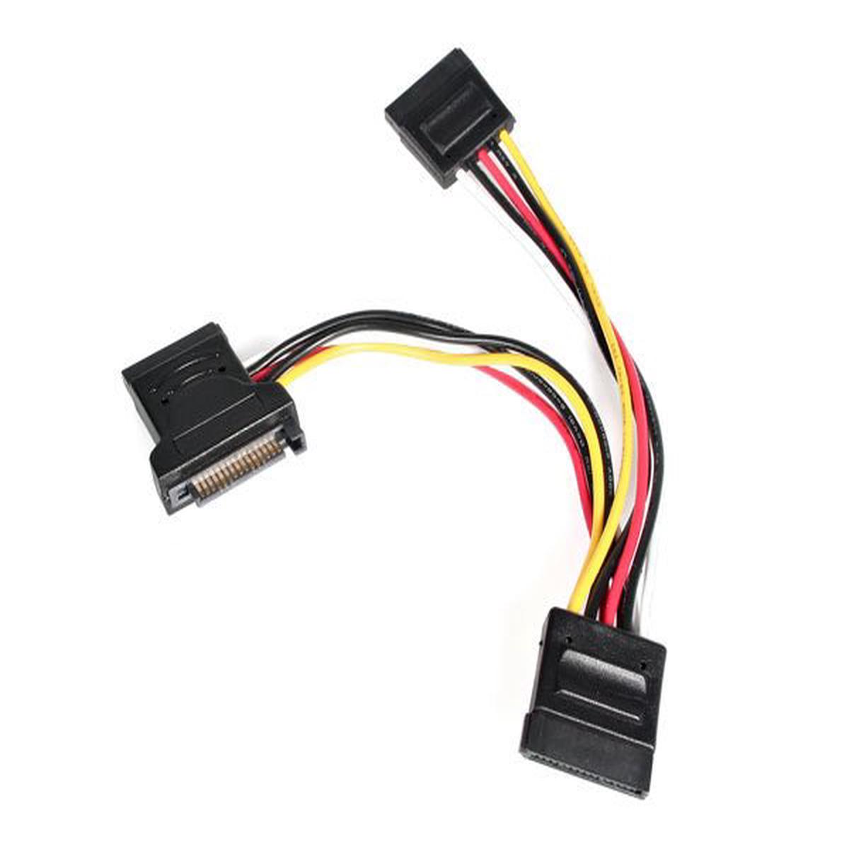 SATA Power Y Splitter Adapter Cable - 8"