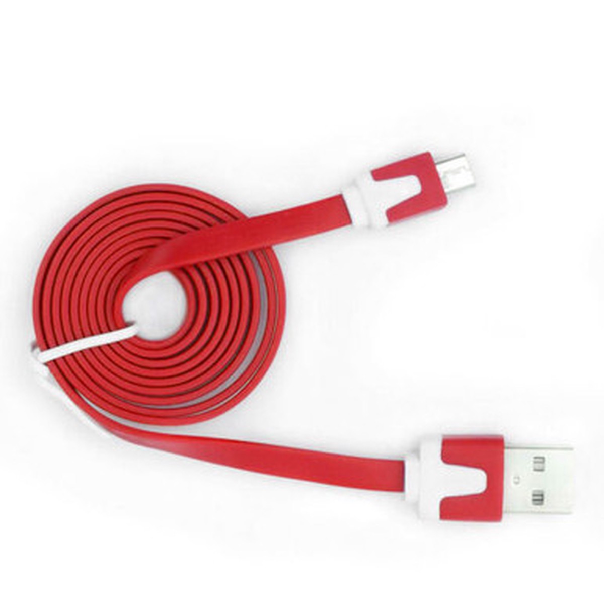 USB Flat Cable - A/MicroB - Red