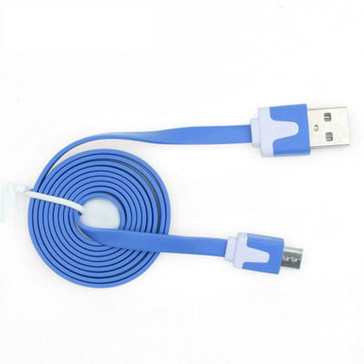 USB Flat Cable A/MicroB Blue