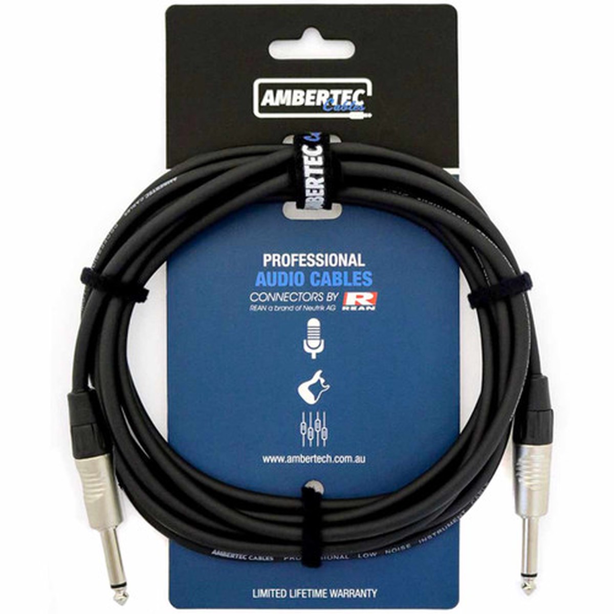 AMBERTEC CABLE 6M XLR TO 6.35MM TRS