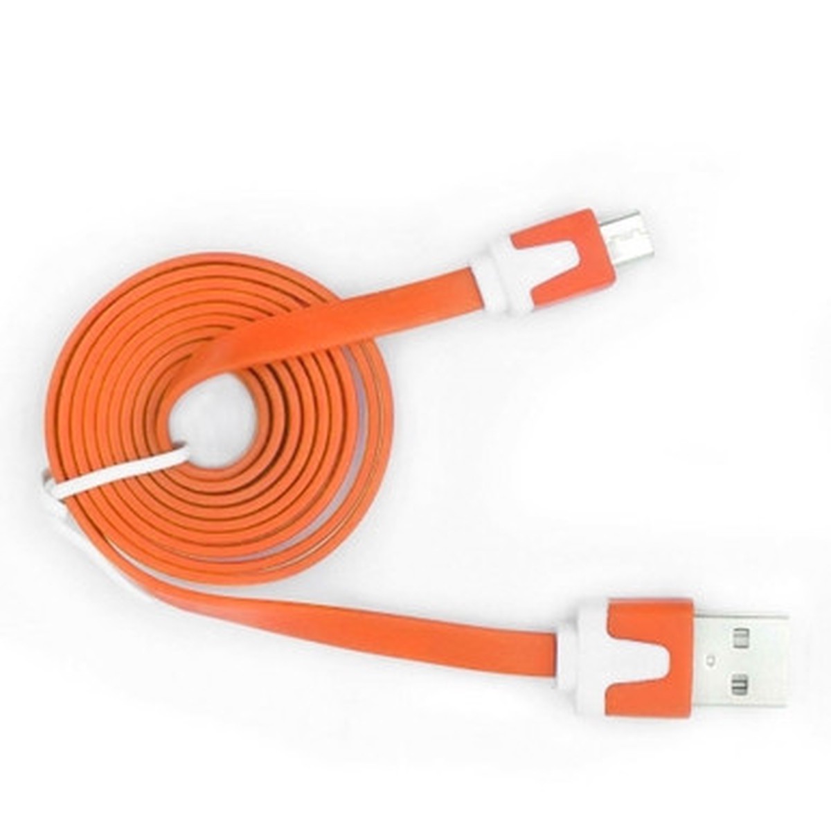 USB Flat Cable A/MicroB Orange